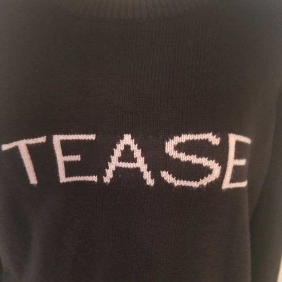 VS M Soft Cashmere Kiss Black Tease Sweater New - Picture 2 of 8